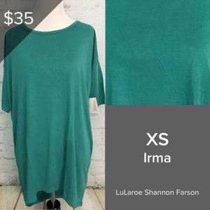 NWT Lularoe Irma Short Sleeve Top Blouse Shirt